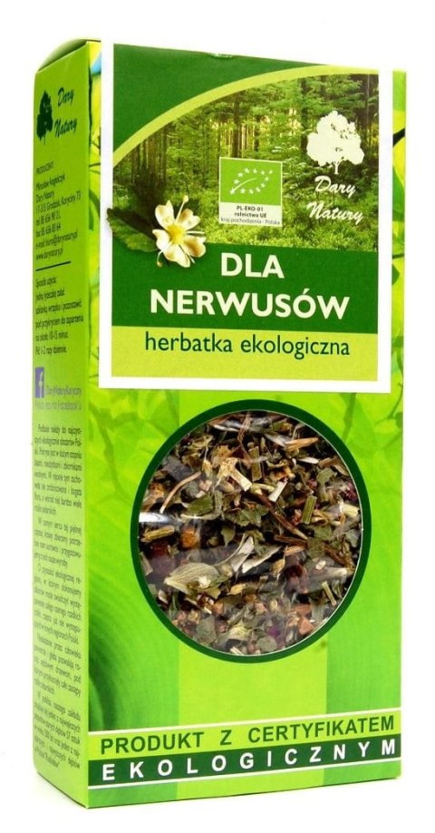 HERBATKA DLA NERWUSÓW BIO 50 g - DARY NATURY DARY NATURY - herbatki BIO HERBATKA DLA NERWUSÓW BIO 50 g - DARY NATURY DARY NATURY - herbatki BIO