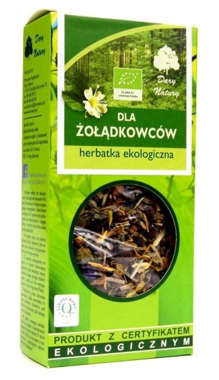 HERBATKA DLA ŻOŁĄDKOWCÓW BIO 50 g - DARY NATURY DARY NATURY - herbatki BIO
