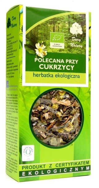 HERBATKA POLECANA PRZY CUKRZYCY BIO 50 g - DARY NATURY DARY NATURY - herbatki BIO