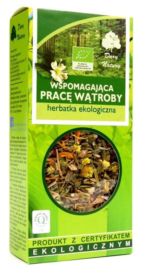 HERBATKA WSPOMAGAJĄCA PRACĘ WĄTROBY BIO 50 g - DARY NATURY DARY NATURY - herbatki BIO HERBATKA WSPOMAGAJĄCA PRACĘ WĄTROBY BIO 50 g - DARY NATURY DARY NATURY - herbatki BIO