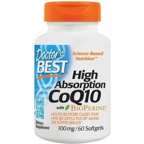 Doctor's Best High Absorption Koenzym Q10 z piperyną 100 mg 60 kapsułek miękkich Doctor's Best High Absorption Koenzym Q10 z piperyną 100 mg 60 kapsułek miękkich