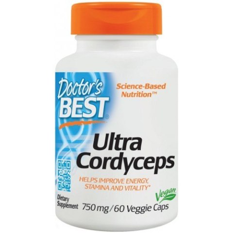 Doctor's Best Ultra Cordyceps 750mg 60 kapsułek wegańskich Doctor's Best Ultra Cordyceps 750mg 60 kapsułek wegańskich