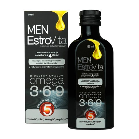 EstroVita MEN kwasy omega 3-5-6-9 dla mężczyzn 150 ml EstroVita MEN kwasy omega 3-5-6-9 dla mężczyzn 150 ml