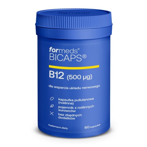 ForMeds Bicaps B12 witamina B12 60 kapsułek wegańskich ForMeds Bicaps B12 witamina B12 60 kapsułek wegańskich