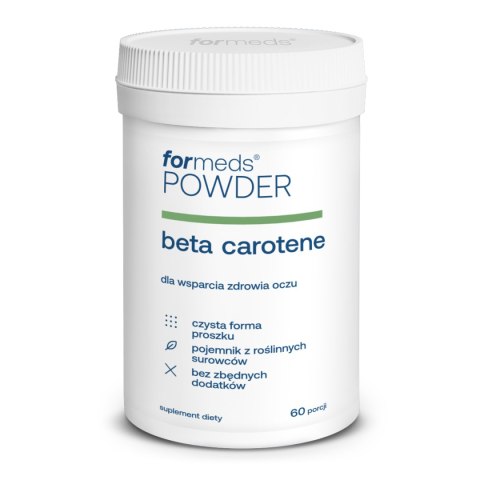 ForMeds Powder Beta Carotene – Suplement w proszku z beta-karotenem, 60 porcji ForMeds Powder Beta Carotene – Suplement w proszku z beta-karotenem, 60 porcji