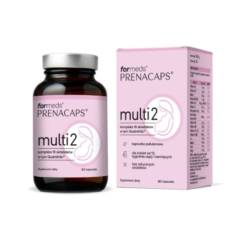 ForMeds Prenacaps Multi 2 – kompleks witamin dla kobiet w ciąży i karmiących ForMeds Prenacaps Multi 2 – kompleks witamin dla kobiet w ciąży i karmiących