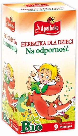 HERBATKA DLA DZIECI - DZIKA RÓŻA I ROKITNIK PO 9 MIESIĄCU BIO (20 x 1,5 g) 30 g - APOTHEKE APOTHEKE