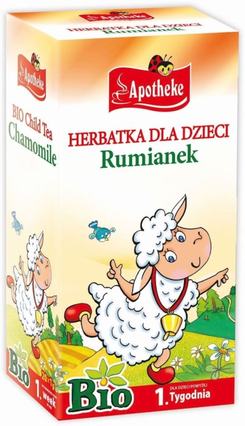 HERBATKA DLA DZIECI - RUMIANKOWA PO 4 MIESIĄCU BIO (20 x 1 g) 20 g - APOTHEKE APOTHEKE HERBATKA DLA DZIECI - RUMIANKOWA PO 4 MIESIĄCU BIO (20 x 1 g) 20 g - APOTHEKE APOTHEKE