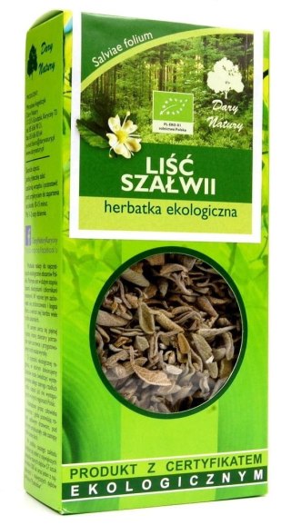 HERBATKA LIŚĆ SZAŁWII BIO 25 g - DARY NATURY DARY NATURY - herbatki BIO