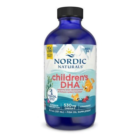 Nordic Naturals Children's DHA Omega 3 dla dzieci w płynie smak truskawkowy 237 ml Nordic Naturals Children's DHA Omega 3 dla dzieci w płynie smak truskawkowy 237 ml