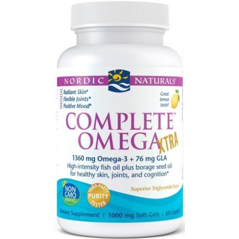 Nordic Naturals Complete Omega Xtra 1360mg 60 kapsułek miękkich o smaku cytrynowym Nordic Naturals Complete Omega Xtra 1360mg 60 kapsułek miękkich o smaku cytrynowym