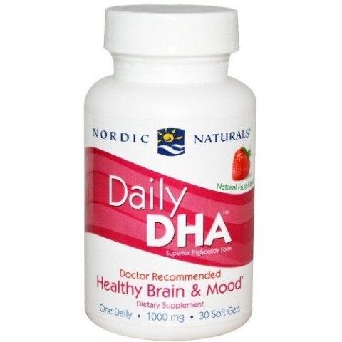 Nordic Naturals Daily DHA 30 kapsułek miękkich o smaku truskawkowym Nordic Naturals Daily DHA 30 kapsułek miękkich o smaku truskawkowym