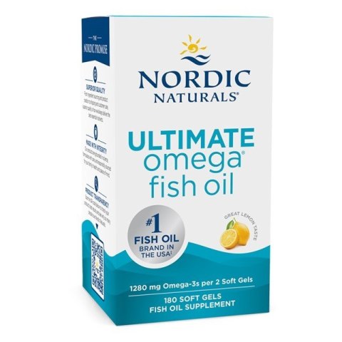 Nordic Naturals Ultimate Omega 1280 mg 60 kapsułek miękkich o smaku cytrynowym Nordic Naturals Ultimate Omega 1280 mg 60 kapsułek miękkich o smaku cytrynowym