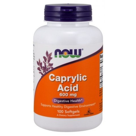 Now Foods Caprylic Acid (Kwas kaprylowy) 600 mg 100 kapsułek miękkich Now Foods Caprylic Acid (Kwas kaprylowy) 600 mg 100 kapsułek miękkich