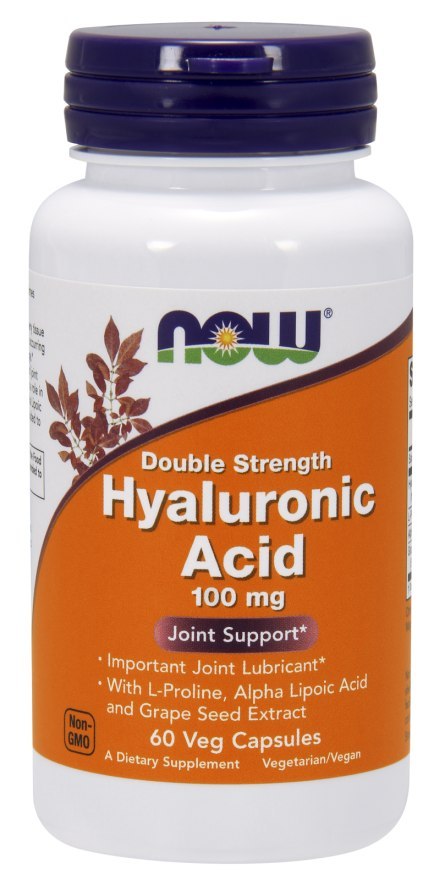 Now Foods Kwas hialuronowy Hyaluronic Acid Double Strength 100mg 60 kapsułek wegańskich Now Foods Kwas hialuronowy Hyaluronic Acid Double Strength 100mg 60 kapsułek wegańskich