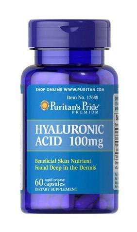 Puritan's Pride Hyaluronic Acid kwas hialuronowy 100 mg 60 kapsułek Puritan's Pride Hyaluronic Acid kwas hialuronowy 100 mg 60 kapsułek