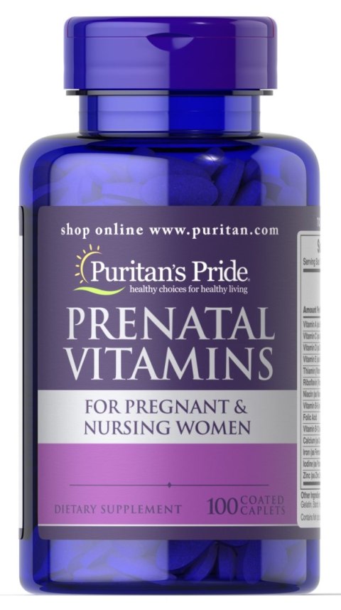Puritan's Pride Prenatal Vitamins 100 tabletek Puritan's Pride Prenatal Vitamins 100 tabletek