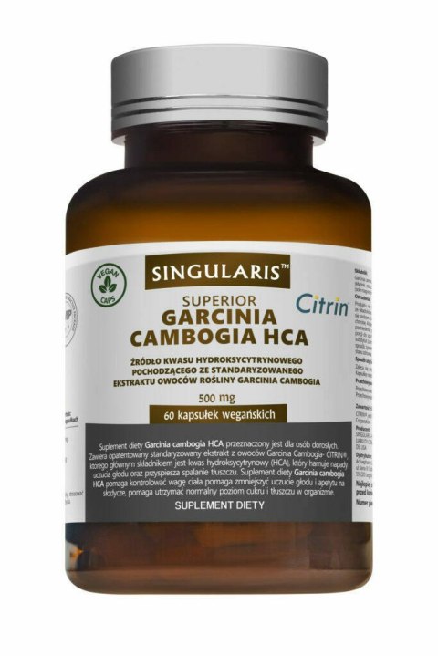Singularis Garcinia Cambogia HCA 500 mg 60 kapsułek Singularis Garcinia Cambogia HCA 500 mg 60 kapsułek