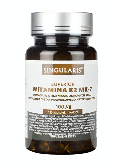 Singularis Superior Witamina K2 MK-7 120 kapsułek miękkich Singularis Superior Witamina K2 MK-7 120 kapsułek miękkich