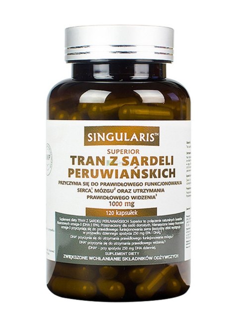 Singularis Tran z Sardeli Peruwiańskich 120 kapsułek Singularis Tran z Sardeli Peruwiańskich 120 kapsułek