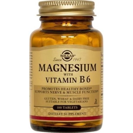 Solgar Magnesium Magnez z witaminą B6 100 tabletek wegańskich Solgar Magnesium Magnez z witaminą B6 100 tabletek wegańskich