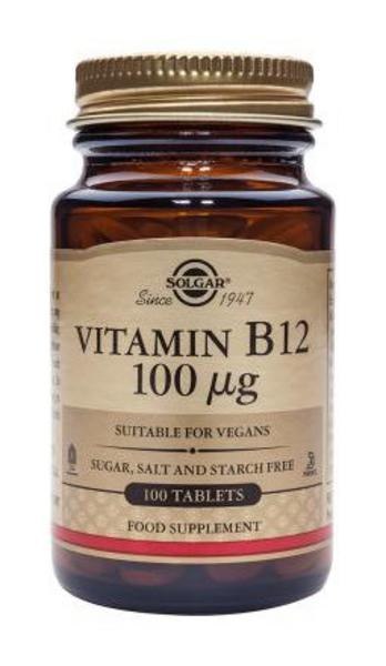 Solgar Witamina B12 100 iu 100 tabletek wegańskich Solgar Witamina B12 100 iu 100 tabletek wegańskich