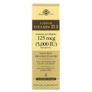 Solgar Witamina D3 w płynie 5000 IU 59 ml
