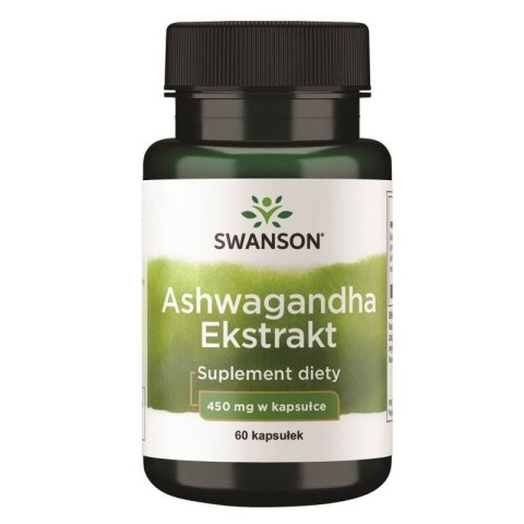 Swanson Ashwagandha Extract 450 mg 60 kapsułek standaryzowany Swanson Ashwagandha Extract 450 mg 60 kapsułek standaryzowany