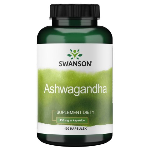 Swanson Ashwagandha (żen-szeń indyjski) 450 mg 100 kapsułek Swanson Ashwagandha (żen-szeń indyjski) 450 mg 100 kapsułek