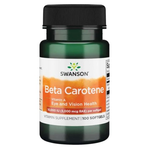 Swanson Beta Carotene Beta karoten 10 000 iu 100 kapsułek Swanson Beta Carotene Beta karoten 10 000 iu 100 kapsułek