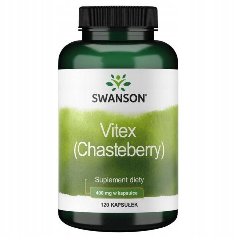 Swanson Full Spectrum Chasteberry Fruit (Niepokalanek pospolity) 400mg 120 kapsułek Swanson Full Spectrum Chasteberry Fruit (Niepokalanek pospolity) 400mg 120 kapsułek
