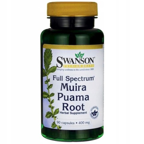Swanson Full Spectrum Muira Puama Root 400 mg 90 kapsułek Swanson Full Spectrum Muira Puama Root 400 mg 90 kapsułek