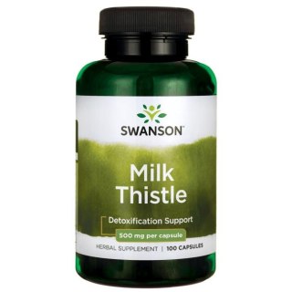 Swanson Milk Thistle (Ostropest Plamisty) – suplement diety na wspomaganie wątroby – 500 mg – 100 kapsułek