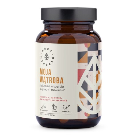 Aura Herbals Moja Wątroba (karczoch, ostropest, kurkuma) 60 kapsułek Aura Herbals Moja Wątroba (karczoch, ostropest, kurkuma) 60 kapsułek