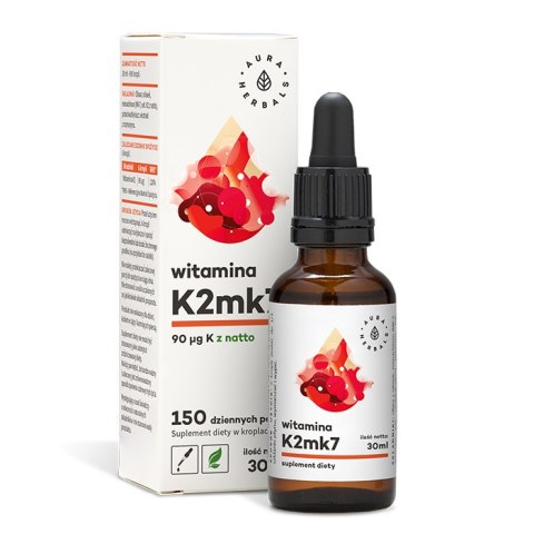 Aura Herbals Witamina K2mk7 30 ml w kroplach Aura Herbals Witamina K2mk7 30 ml w kroplach