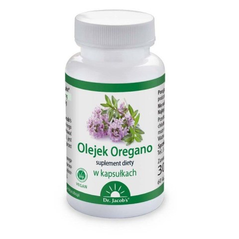 Dr. Jacob's Olejek Oregano 60 kapsułek Dr. Jacob's Olejek Oregano 60 kapsułek
