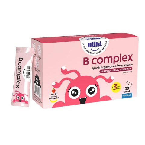 ForMeds Hilki B-Complex 30 saszetek o smaku bananowo - truskawkowym ForMeds Hilki B-Complex 30 saszetek o smaku bananowo - truskawkowym