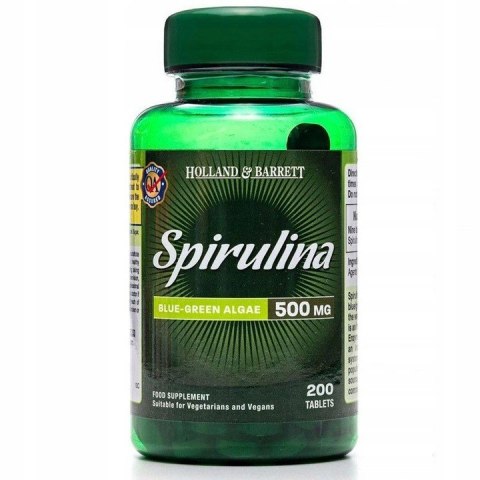 Holland & Barrett Spirulina 500mg 200 tabletek Holland & Barrett Spirulina 500mg 200 tabletek