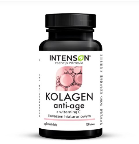 Intenson Anti-Age Kolagen + Kwas Hialuronowy + Witamina C 120 tabletek Intenson Anti-Age Kolagen + Kwas Hialuronowy + Witamina C 120 tabletek