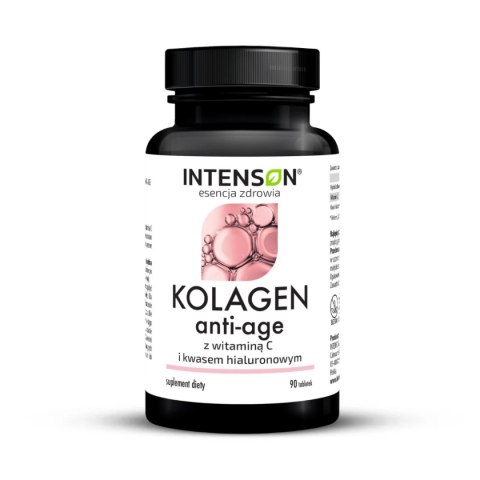 Intenson Anti-Age Kolagen + Kwas Hialuronowy + Witamina C 90 tabletek Intenson Anti-Age Kolagen + Kwas Hialuronowy + Witamina C 90 tabletek