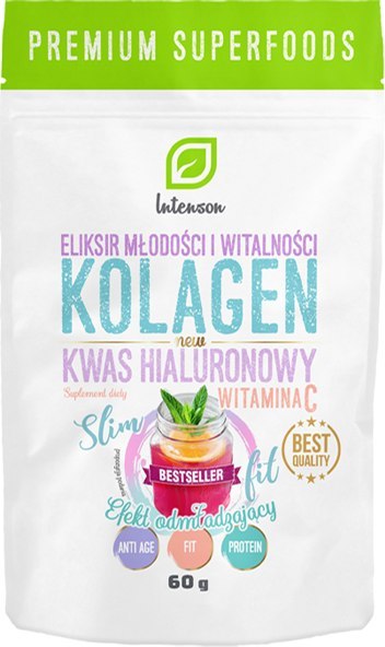 Intenson Kolagen + Witamina C + Kwas Hialuronowy 60g Intenson Kolagen + Witamina C + Kwas Hialuronowy 60g