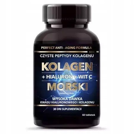 Intenson Kolagen morski + Witamina C + hialuron 60 tabletek Intenson Kolagen morski + Witamina C + hialuron 60 tabletek