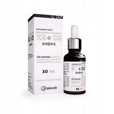 Laborell Witamina D3 + K2 30 ml w kroplach Laborell Witamina D3 + K2 30 ml w kroplach