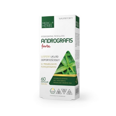 Medica Herbs Andrografis Forte 500mg 60 kapsułek Medica Herbs Andrografis Forte 500mg 60 kapsułek