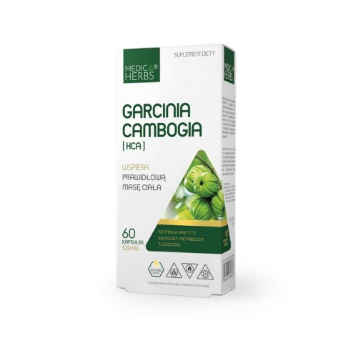 Medica Herbs Garcinia Cambogia HCA 60 kapsułek Medica Herbs Garcinia Cambogia HCA 60 kapsułek