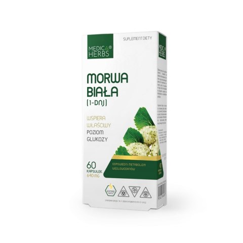 Medica Herbs Morwa Biała (1-DNJ) 60 kapsułek Medica Herbs Morwa Biała (1-DNJ) 60 kapsułek