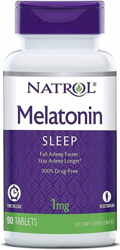 Natrol Melatonina o przedłużonym uwalnianiu 1 mg 90 tabletek Natrol Melatonina o przedłużonym uwalnianiu 1 mg 90 tabletek