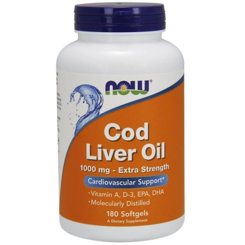 Now Foods Cod Liver Oil 1000 mg 180 kapsułek Now Foods Cod Liver Oil 1000 mg 180 kapsułek