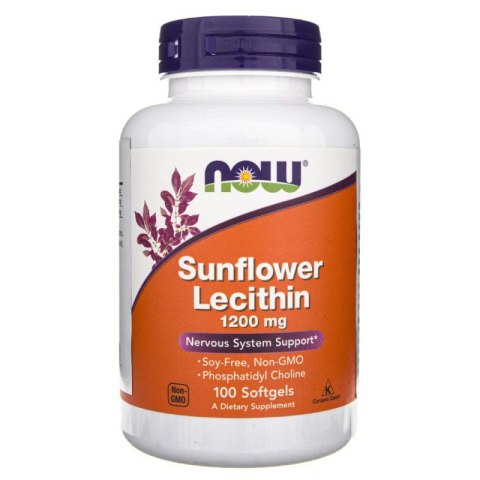 Now Foods Sunflower Lecithin (Lecytyna słonecznikowa) 100 kapsułek Now Foods Sunflower Lecithin (Lecytyna słonecznikowa) 100 kapsułek