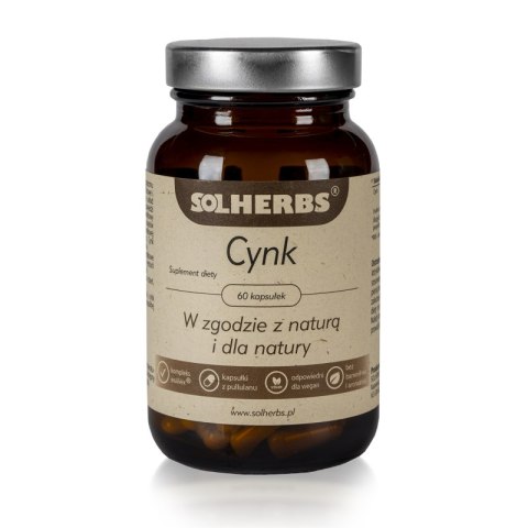 SOLHERBS Cynk 60 kapsułek SOLHERBS Cynk 60 kapsułek